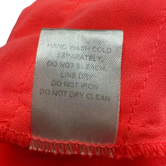 Signature 8 EUC Fluorescent Pink Fringe Mini  Skirt Size Small - Picture 7 of 7